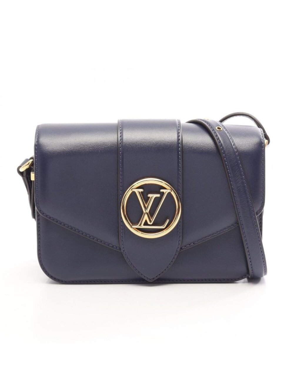 Louis Vuitton Shoulder Bag LV Pont 9 LV Neuf Bleu Nuit Leather
